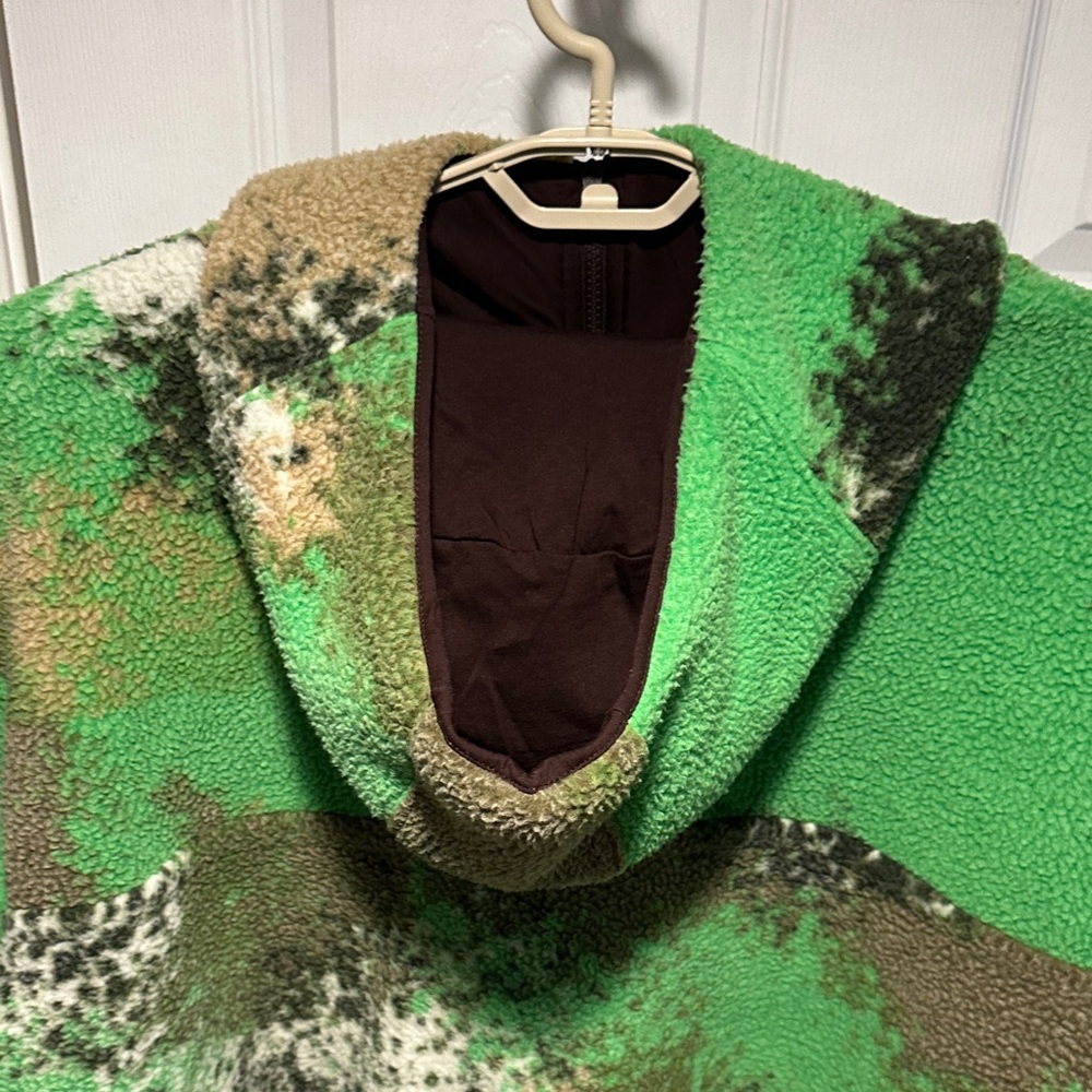 Nike Sport Essentials Half-Zip Sherpa Pullover Green and Brown 3XL - Picture 7 of 9